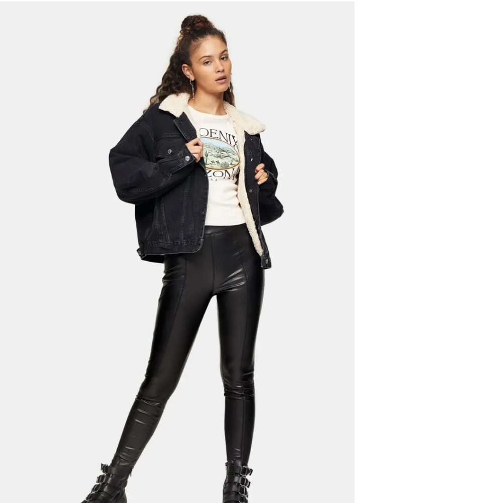 Topshop Percy faux leather pants
